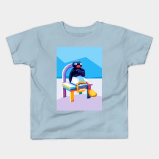 Angry Pingu Meme Pop Art Kids T-Shirt